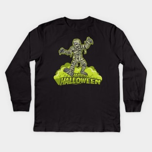 Holloween Mummy Kids Long Sleeve T-Shirt